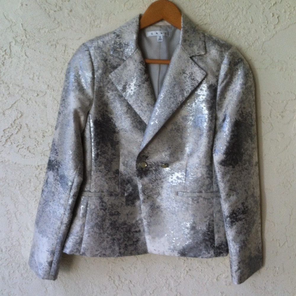 CAbi Chalet Metallic Jacket Like New